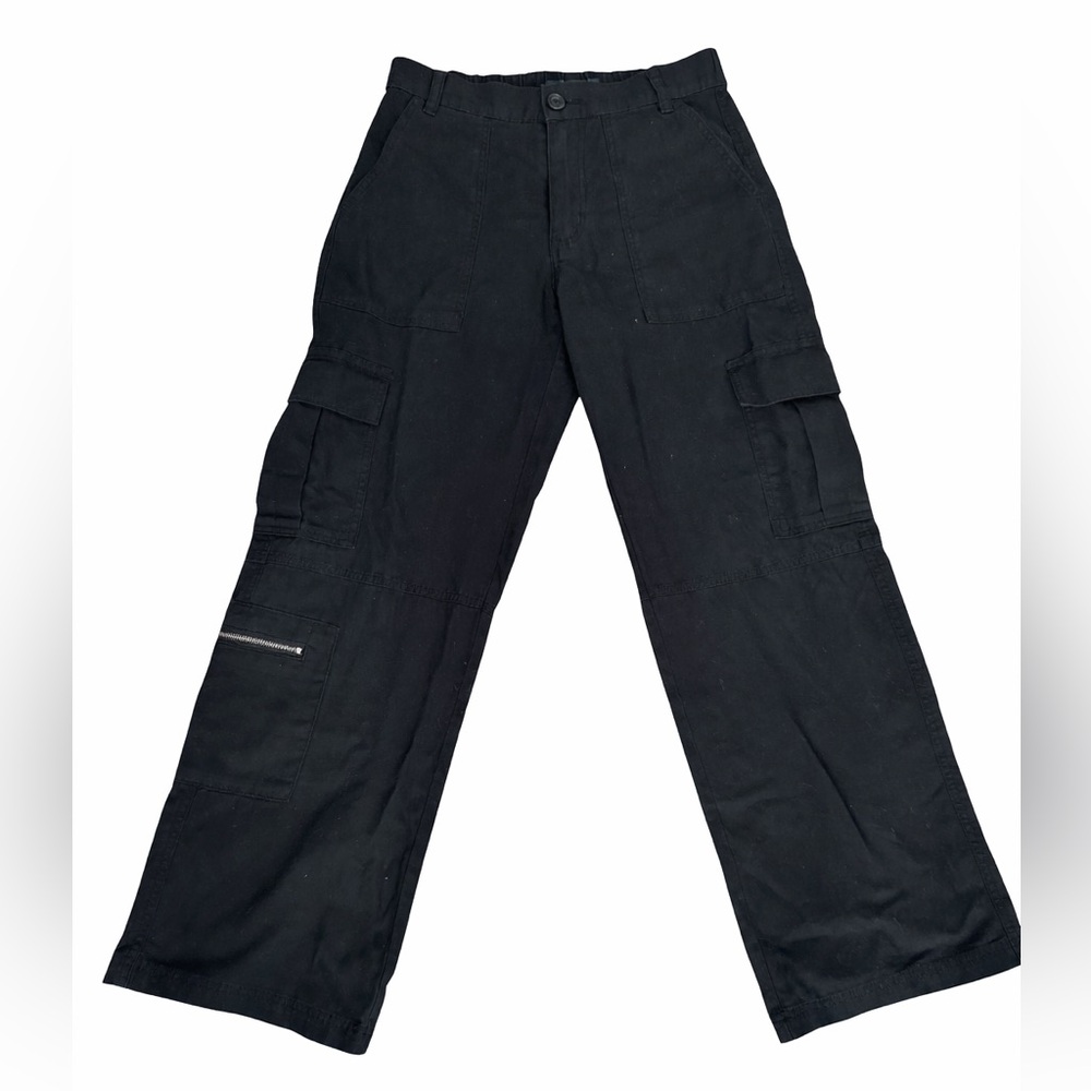 Aeropostale Black Utility Cargo Pants XS Short Straight Leg Multi Pocket